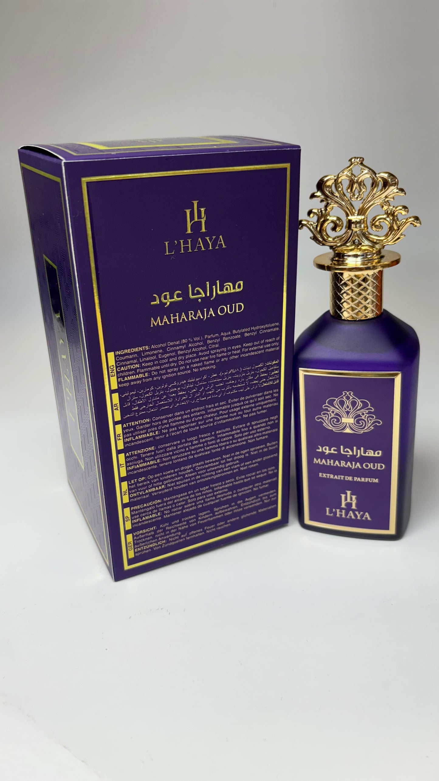 L’HAYA- MAHARAJA OUD- EXTRAIT DE PARFUM UNISEX 3.4oz 100ml