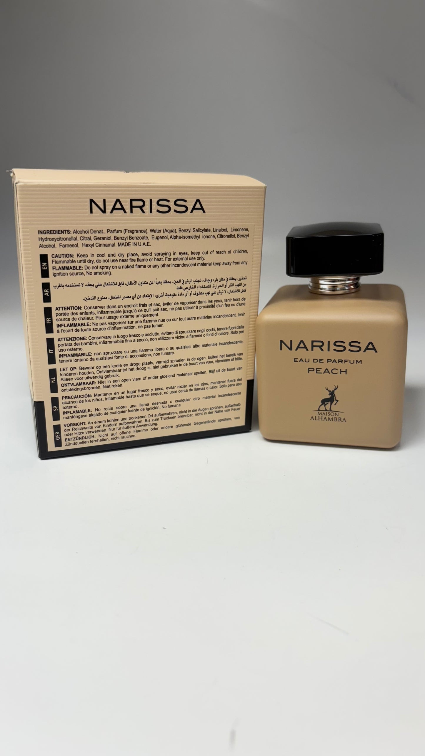 Narissa Peach Eau de Parfum by Maison Alhambra for Woman