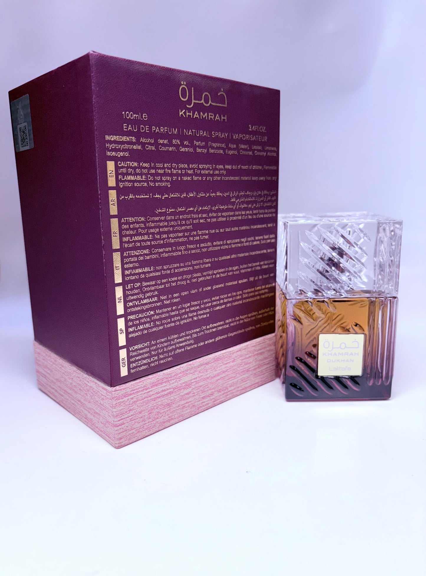 Khamrah Dukhan EDP by Lattafa 3.4oz / 100ml