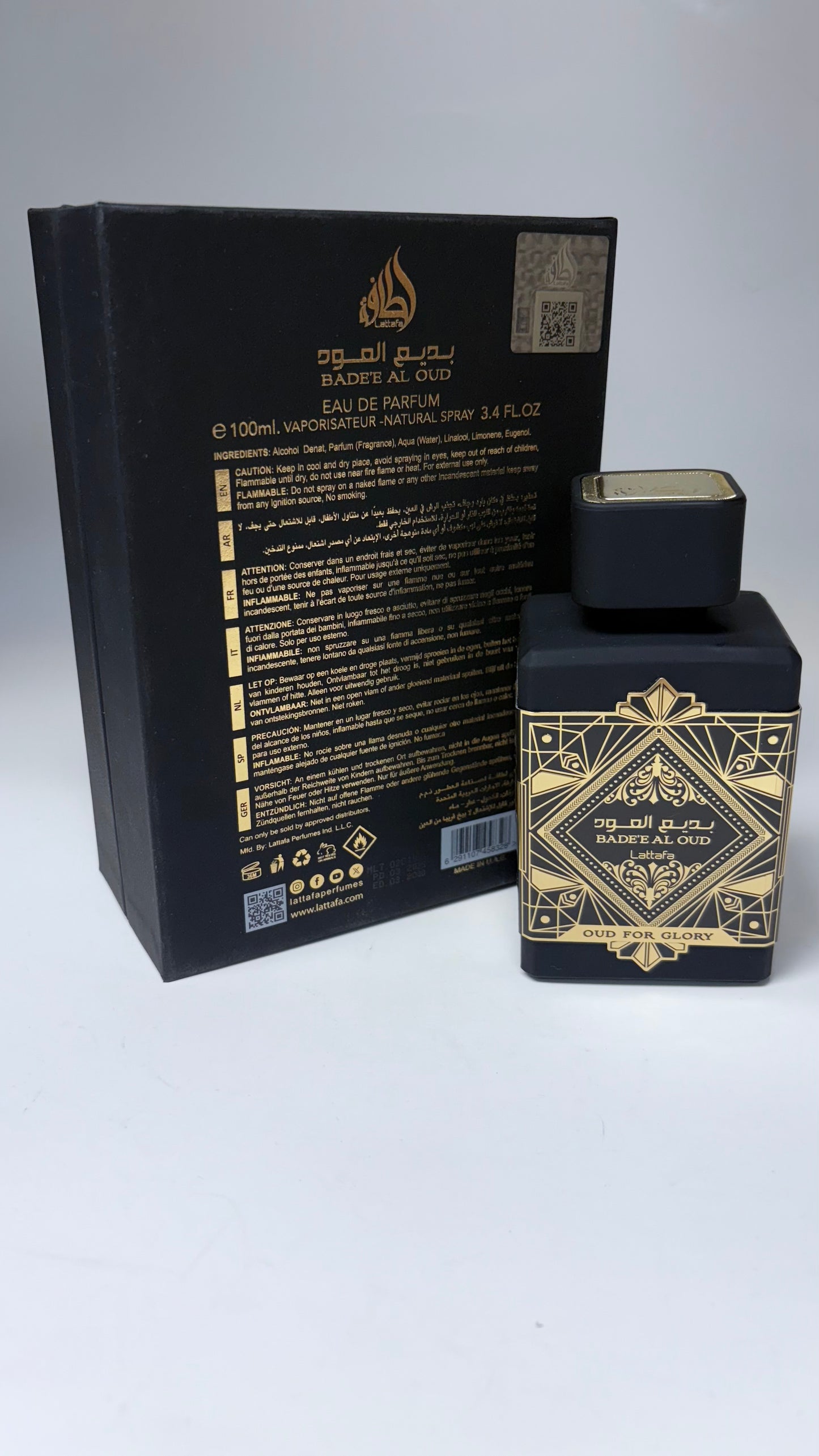 Bade'e Al Oud Oud for Glory Lattafa Perfumes Unisex 3.4oz