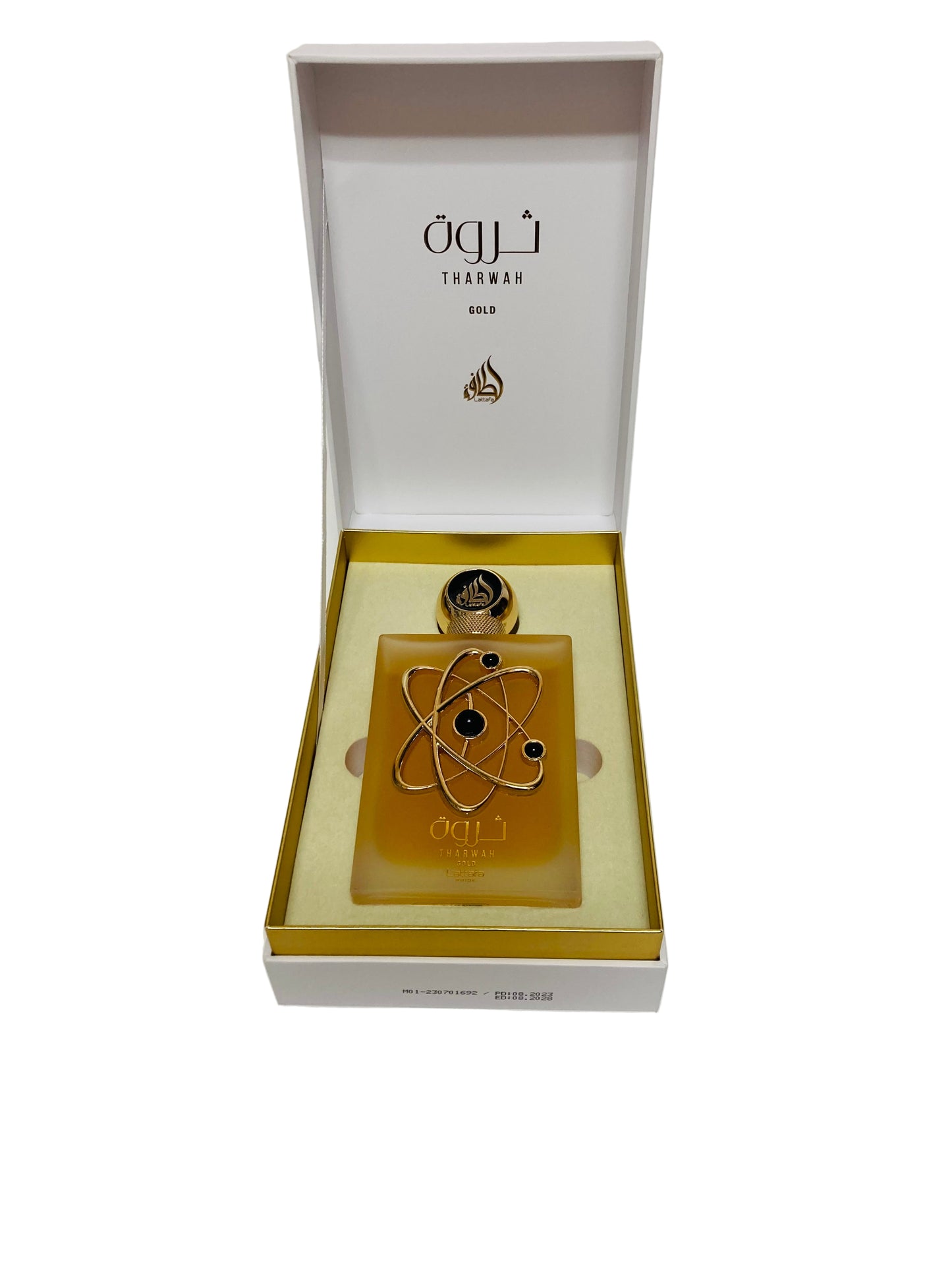 Lattafa Perfumes Tharwah Gold for Unisex Eau de Parfum Spray, 3.4 Ounce