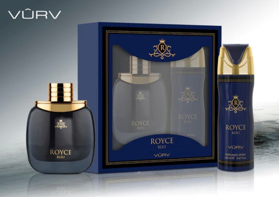 ROYCE BLEU 2 PIECE GIFT SET EDP - 100ML (3.4) + 200ML BODY SPRAY