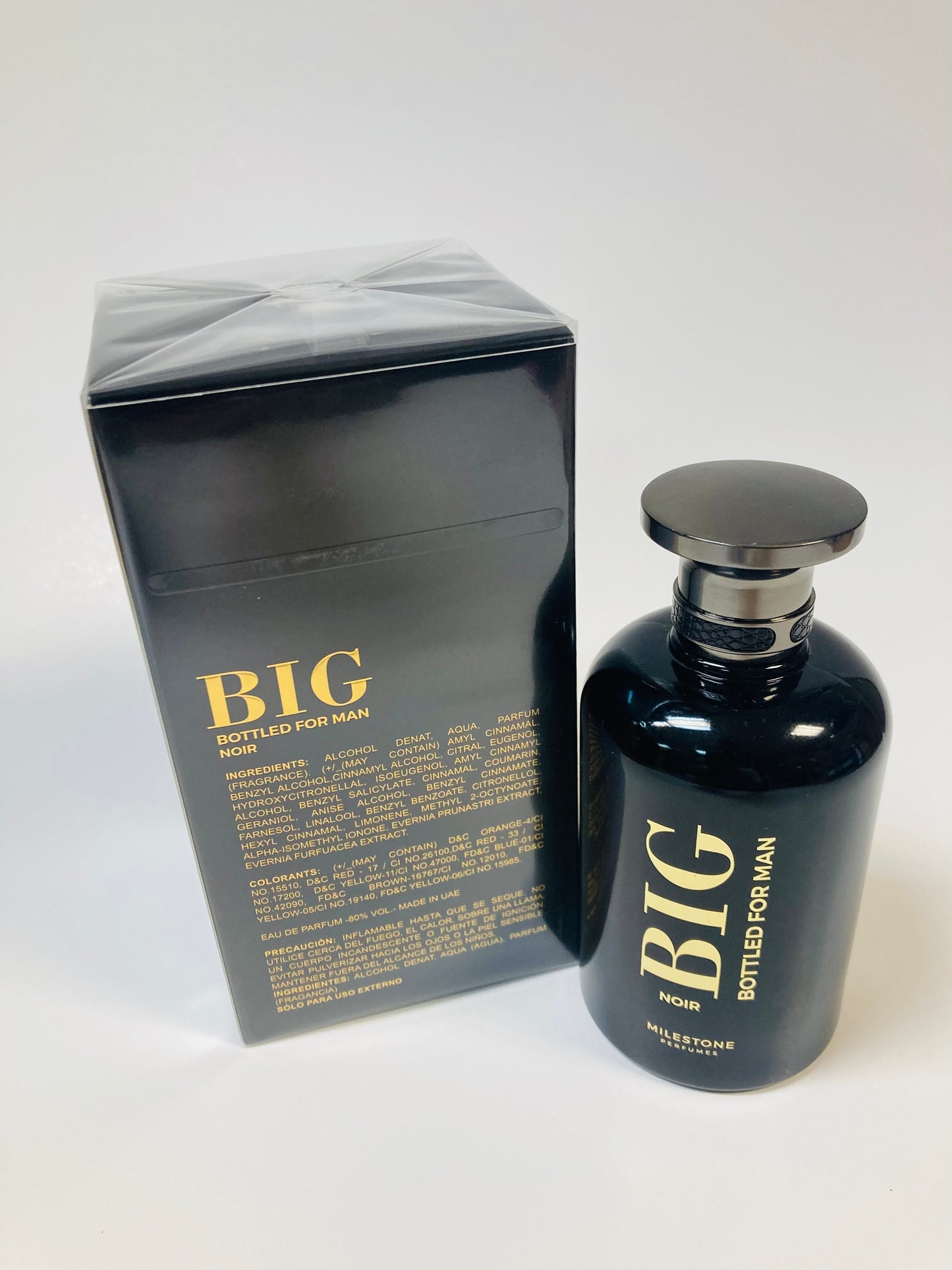 MILESTONE PERFUMES BIG BOTTLED NOIR FOR MEN 100ML 3.4oz