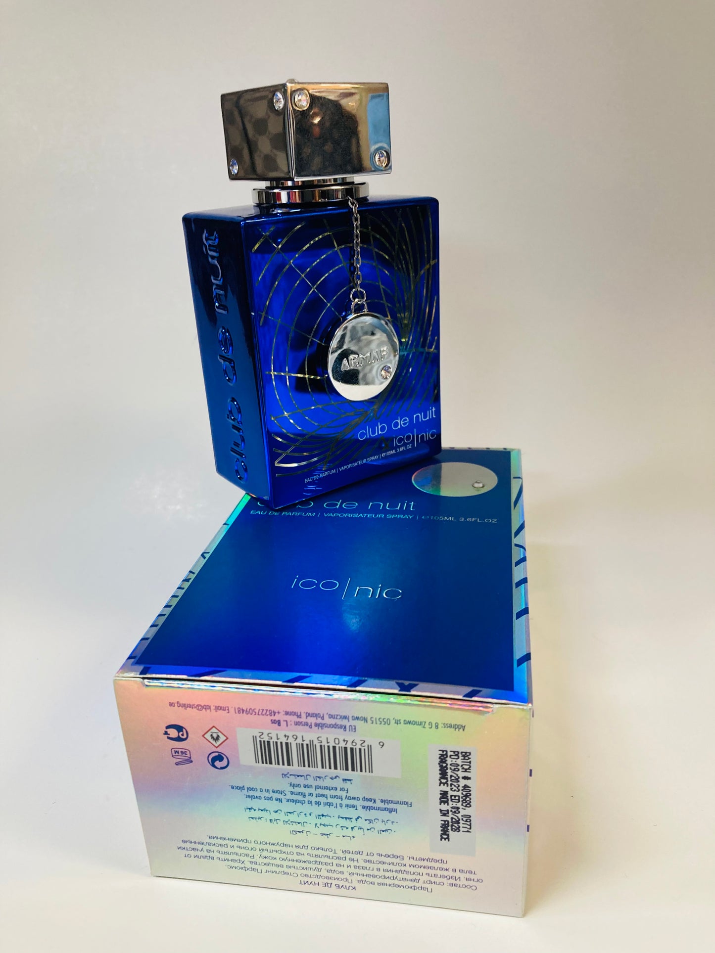 ARMAF Club de Nuit Blue Iconic for Men Eau de Parfum Spray, 3.6 Ounce
