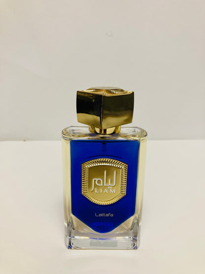 Lattafa Liam Blue Shine Eau de Parfum Spray for Unisex, 3.4 Ounce