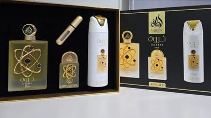 SET THARWAH GOLD WOMEN - 3 Piece Eau De Parfum Gift Set BY LATTAFA PRIDE
