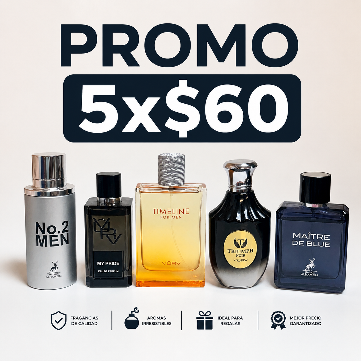 Promo 5x$60 Para caballeros
